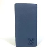 Pre-owned Leather wallets Louis Vuitton Vintage , Blue , Dames