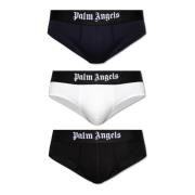 Driepak slips met logo Palm Angels , Multicolor , Heren