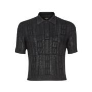 Stijlvol Polo Shirt voor Mannen Fendi , Black , Heren