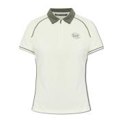 Polo met bedrukt logo Emporio Armani EA7 , Beige , Dames