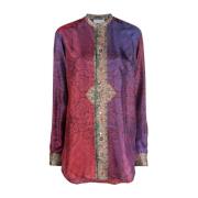 Overgangseffect Paisley Print Zijden Overhemd Pierre-Louis Mascia , Mu...