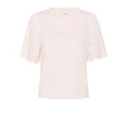 Gaatjes T-shirt Mauve Krijt Part Two , Beige , Dames