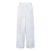 Witte elegante katoenen broek Fabiana Filippi , White , Dames