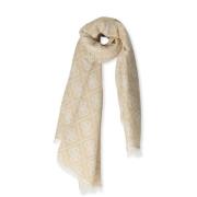 Elegant Jacquard Sjaal voor Stijlvolle Outfits Guess , Beige , Dames