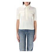 Katoenen Utilitair Top Kokosmelk Chloé , White , Dames