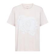 Mauve Chalk Rose Print T-shirt Part Two , Pink , Dames