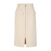 Beige Rok met Ritssluiting Joop! , Beige , Dames