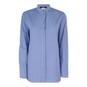 Blauwe shirt met strass details Max Mara Studio , Blue , Dames