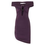 Lycra Jurk voor Stijlvolle Look Amen , Purple , Dames