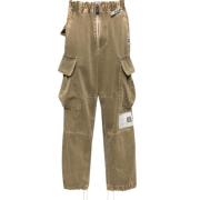 Satin Cargo Broek met Grote Steek Mihara Yasuhiro , Green , Dames