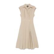 Athena Jurk in Elegante Stijl A.p.c. , Beige , Dames