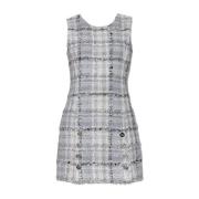 Mouwloze tweed jurk Dolce & Gabbana , Gray , Dames