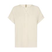 V-hals shirt in diverse kleuren Soyaconcept , Beige , Dames