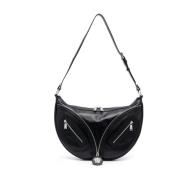 Kalfsleren Hobo Tas Versace , Black , Dames