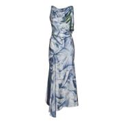 Lichtblauwe Gedrapeerde Asymmetrische Jurk Victoria Beckham , Blue , D...