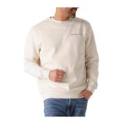 Beige Crew Neck Sweater voor Heren Tommy Jeans , Beige , Heren