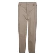 Cropped Twill Broek Drole de Monsieur , Beige , Heren