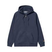 Hooded Chase Jack van zwaar sweatstof Carhartt Wip , Blue , Heren