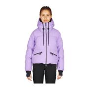 Matte Finish Short Down Jacket Moncler , Purple , Dames