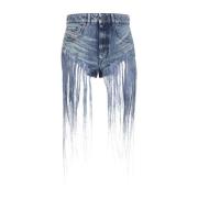 Blauwe Bermuda Shorts voor Vrouwen Diesel , Blue , Dames