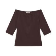 Zachte Jersey T-Shirt Maliparmi , Brown , Dames