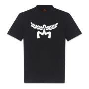 T-shirt met Laurel-logo gemaakt van biologisch katoen MCM , Black , Un...