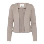 Driftwood Open Blazer Lange Mouwen Ichi , Gray , Dames