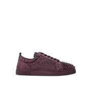 Bruine Suède Studs Sneakers Christian Louboutin , Purple , Heren