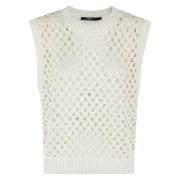 Mouwloze nekkraag top Seventy , White , Dames