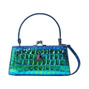 Krokodilreliëf Poppenframe Handtas Vivienne Westwood , Blue , Dames