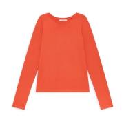 Zachte Jersey T-Shirt Maliparmi , Orange , Dames