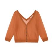 Tulle Cardigan Maliparmi , Orange , Dames