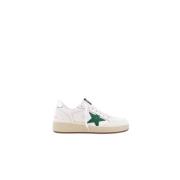 Groene Ster Leren Sneakers Golden Goose , White , Heren