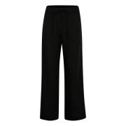 Zwarte Broek met Rechte Pijpen en Relaxte Pasvorm Part Two , Black , D...