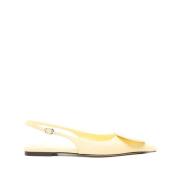 Gele Slingback Puntige Neus Schoenen Jacquemus , Yellow , Dames