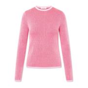 Rood Roze Katoenen Crewneck Sweater Nué Notes , Pink , Dames