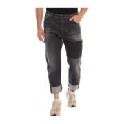 Denim straight fit jeans met omgeslagen zomen Emporio Armani , Black ,...