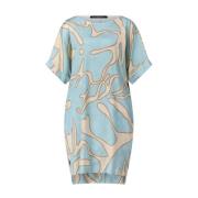 Abstracte Satijnen Jurk met Zakken Ana Alcazar , Multicolor , Dames