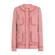 Luxe Roze Jas Buitenkleding Dolce & Gabbana , Pink , Dames