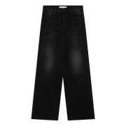 Palazzo Spinner Jeans Mother , Black , Dames