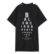 Korte mouwen ronde hals T-shirt Balenciaga , Black , Dames