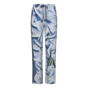 Heldere Blauwe Zijden Broek Victoria Beckham , Blue , Dames