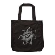 Bloemen Geborduurde Tote Tas Zwart MOS Mosh , Black , Dames