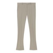 Grijze Flare-leg Wollen Broek The Attico , Beige , Dames