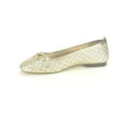 Metallic Gevlochten Ballet Flats Carmela , Yellow , Dames