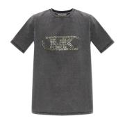 T-shirt met applicaties Michael Kors , Gray , Dames