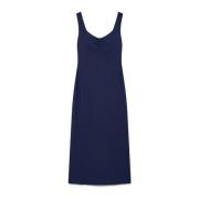 Zachte Jersey Jurk Maliparmi , Blue , Dames