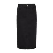 Denim Rok met Split aan de Voorkant Soyaconcept , Black , Dames