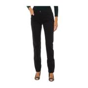 Stretch denim jeans met logodetail Armani Jeans , Black , Dames