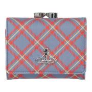 Blauw/Oranje Tartan Kleine Frame Portemonnee Vivienne Westwood , Blue ...